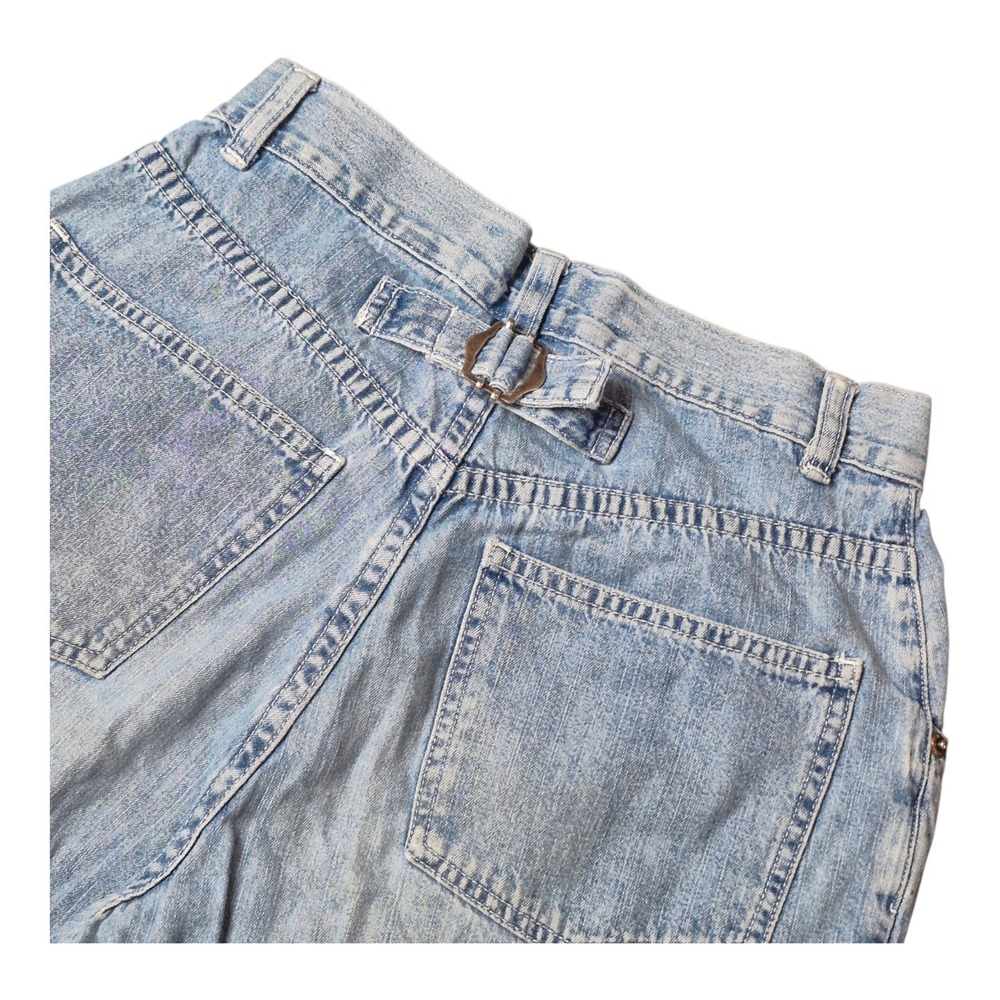 VTG Old Navy Women's 2 Blue Jeans Buckle Back High Rise Mom Button Fly Denim